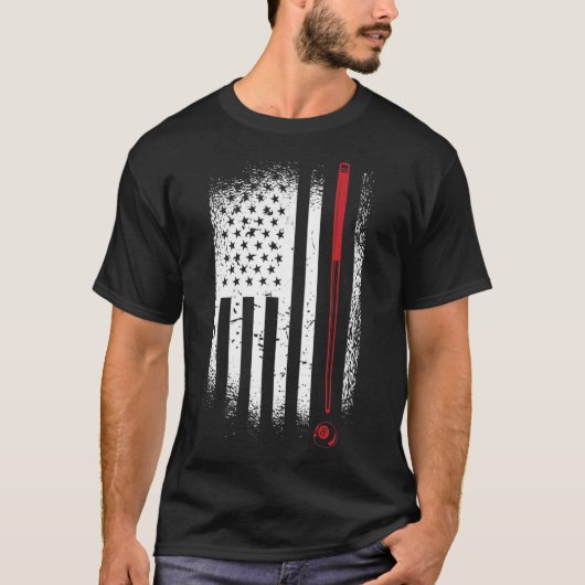 Retro Graphic Pool Billard Snooker Billard Cue 8-l T-shirt (Voorkant)