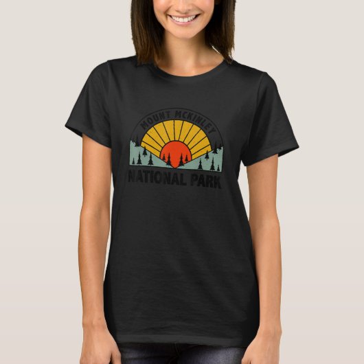Retro Graphic Reizen Mount McKinley National Park T-shirt (Voorkant)