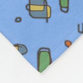 Retro Graphical Flying Clips Patroon op elke kleur Fleece Deken (Hoek)