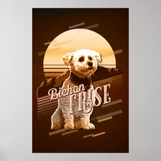Retro Graphics Bichon Frise Gold ID754 Poster (Voorkant)