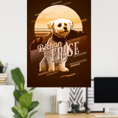 Retro Graphics Bichon Frise Gold ID754 Poster (Thuiskantoor)