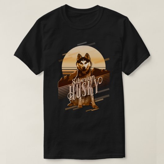 Retro Graphics Siberian Husky Gold ID754 T-shirt (Design voorkant)