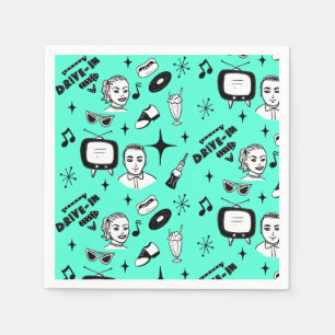 Retro Graphics van 1950: een nostalgische thuisdag Servet