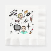 Retro Graphics van 1950: een nostalgische thuisdag Servet (Voorkant)