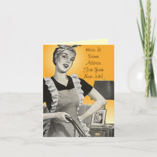 Retro Grappig Advies Gefeliciteerd Nieuwe Baan Kaa Kaart