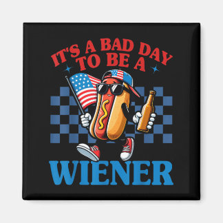 Retro Grappig Een Slecht Dag Om Een Wiener Hotdog  Magneet