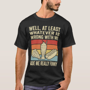 Retro grappig eten milkshake pizza hotdog t-shirt