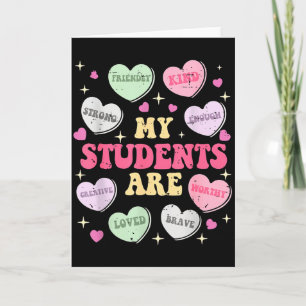 Retro Grappig Mijn Studenten Zijn Valentijnsdag Le Kaart