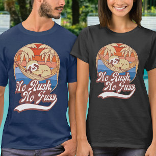 Retro  Grappig Quote Sloth Sunset Typografie T-shirt