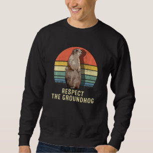 Retro Grappig Respect De Groundhog Dag Trui