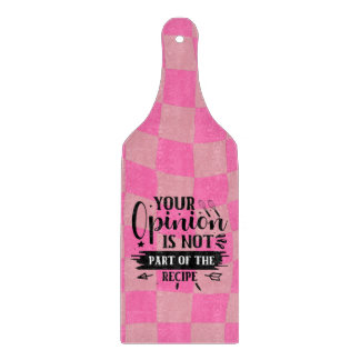 Retro grappig roze keuken spreuk snijplank