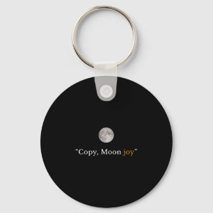 Retro grappig trendy kopie maan vreugde minimaal r sleutelhanger