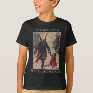 Retro grappig wandelen in een winter wonderland Ke T-shirt