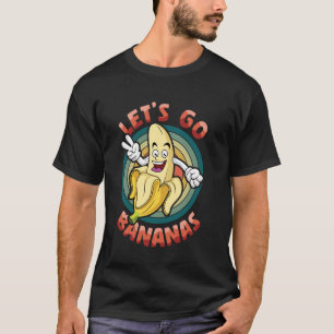 Retro Grappige Banaan Meme Laten We Banaan Vrede G T-shirt