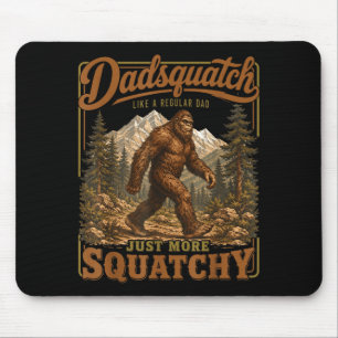 Retro grappige dadsquatch sasquatch vader vaderdag muismat