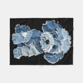 Retro grappige denim patch dier hond print fleece deken (Voorkant (Horizontaal))