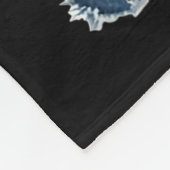 Retro grappige denim patch dier hond print fleece deken (Hoek)