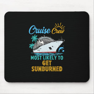 Retro Grappige Familie Cruise Bemanning Meest Waar Muismat