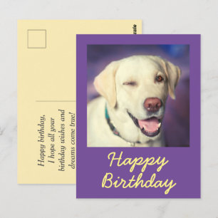 Retro Grappige Hond en Gelukkige Verjaardag Ansich Briefkaart