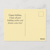 Retro Grappige Hond en Verjaardagskaart Briefkaart (Achterkant)