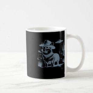 Retro Grappige Jaren 90 Western Cowboy Corgi Ufo Koffiemok