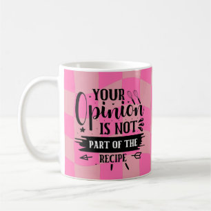 Retro grappige keuken spreuk roze koffiemok