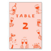 Retro Grappige Kleurrijke Wavy Boho Bruiloft Kaart (Voorkant)