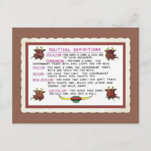 Retro  grappige politiek voor cowboys briefkaart