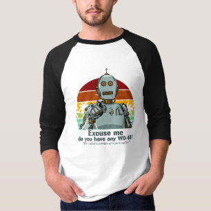 Retro grappige robot heeft olie nodig t-shirt