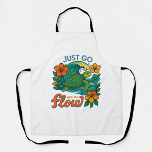 Retro Grappige Schildpad Shell Ja Zijn Zomer Schort
