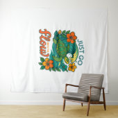 Retro Grappige Schildpad Shell Ja Zijn Zomer Wandkleed (In Situ (horizontaal))