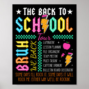 Retro Grappige Terug naar School Tour Docent Bliks Poster
