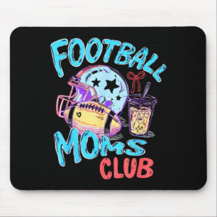 Retro grappige voetbalmoeders club wedstrijd dag t muismat