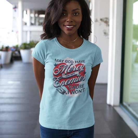 Retro Grappige zin God Hebben Barmhartigheid Vijan T-shirt