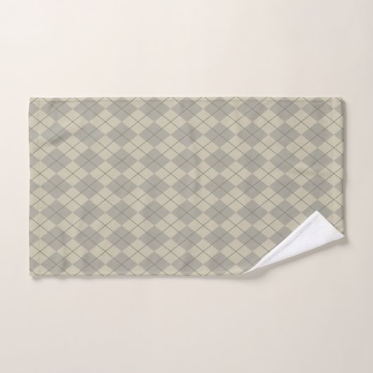 Retro Gray Argyle Bath Towels Set Gift Bad Handdoek (Handdoek)