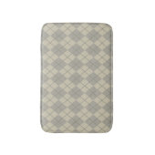 Retro Gray Argyle Bathroom Rug Bath Mat (Voorkant Verticaal)