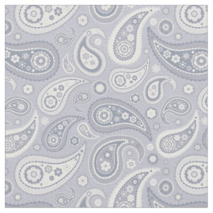 Retro Gray Paisley Pattern Stof