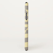 Retro Gray Yellow Pastel Warped Checkerboard Case-Mate iPhone Case (Achterkant / rechts)