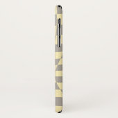 Retro Gray Yellow Pastel Warped Checkerboard Case-Mate iPhone Case (Achterkant/links)