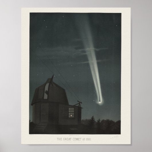  Retro Great Comet Astronomie Poster (Voorkant)