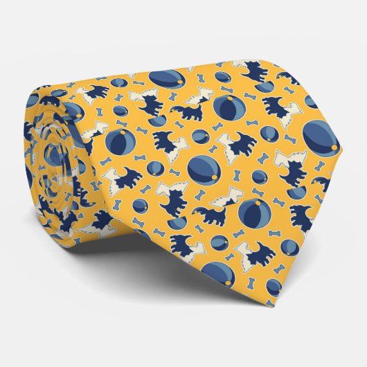 Retro Great Scott Yellow Terrier Stropdas (Opgerold)