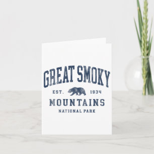 Retro Great Smoky Mountains Nationaal Park Mannen  Kaart