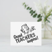 Retro Great Teachers Inspirer carte postale (Debout devant)