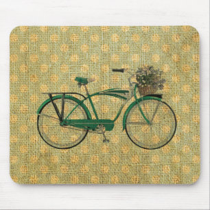 Retro Green Bike met ventilatormand Muismat