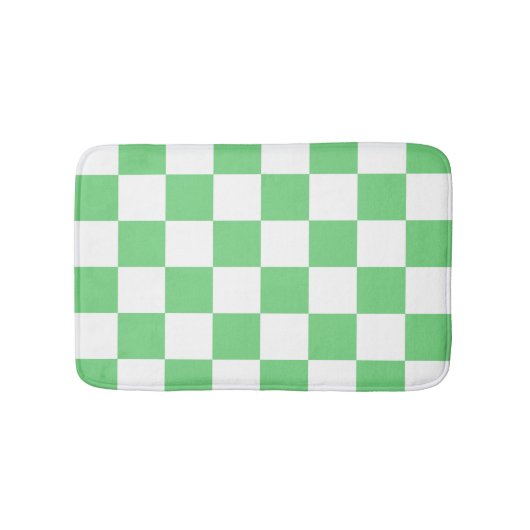 Retro Green Chessboard Checkerboard Tegel Y2K Badmat (Voorkant)