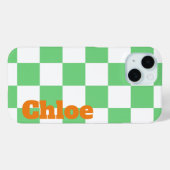 Retro Green Chessboard Checkerboard Tegel Y2K Case-Mate iPhone Case (Achterkant (horizontaal))