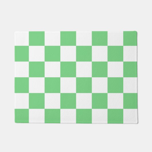 Retro Green Chessboard Checkerboard Tegel Y2K Deurmat (Voorkant)