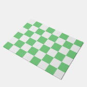 Retro Green Chessboard Checkerboard Tegel Y2K Deurmat (Schuin)