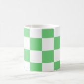 Retro Green Chessboard Checkerboard Tegel Y2K Koffiemok (Center)