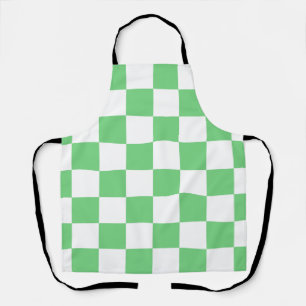 Retro Green Chessboard Checkerboard Tegel Y2K Schort